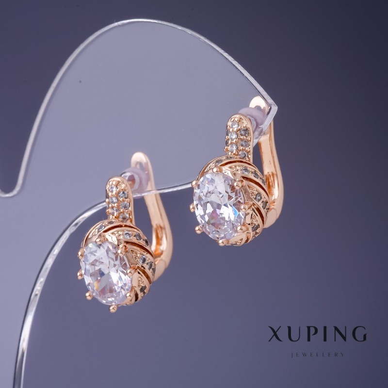 Náušnice Xuping 17×10 mm «pozlacení 18K»