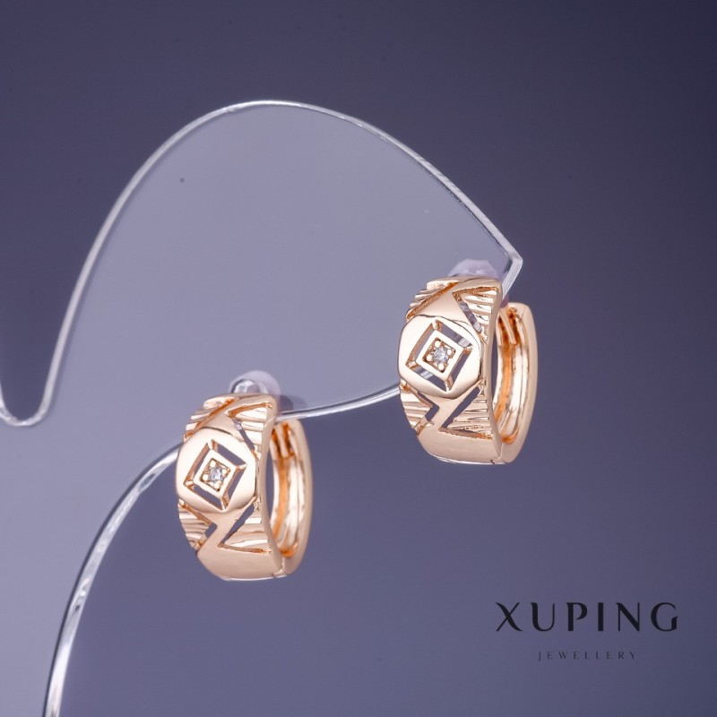 Náušnice Xuping 15×7 mm pozlacené 18K