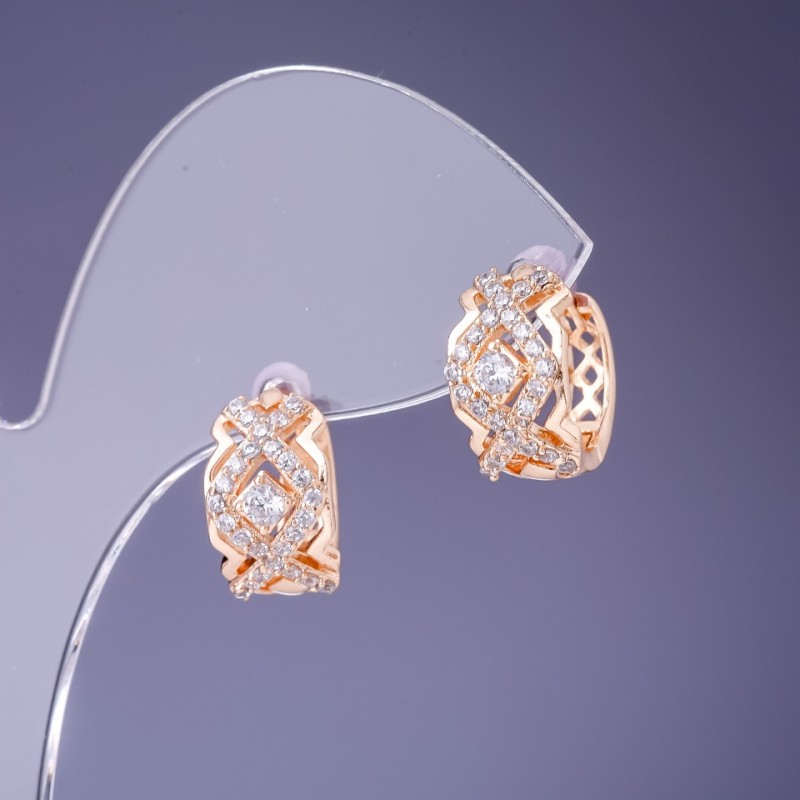 Náušnice Xuping 8×14 mm "pozlacené 18K"