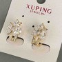 Náušnice Xuping se bílými cirkony 17×11 mm, pozlacení 18K