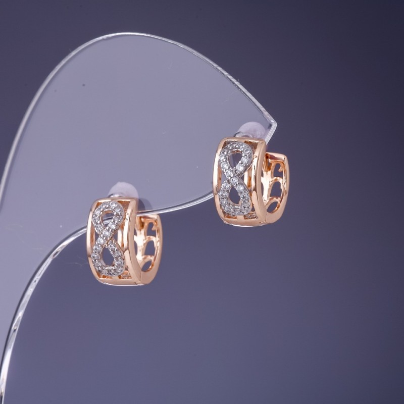 Náušnice Xuping Nekonečno 12×6 mm pozlacení 18K