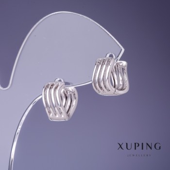 Náušnice Xuping rhodiované 7×12 mm