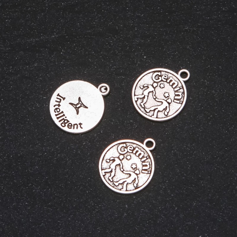 Přívěsek Zodiak Blíženci, průměr 17 mm, balení 20 g ± 12 ks