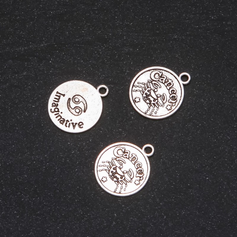 Přívěšek Zodiak Rak, průměr 17 mm, balení 20 g ± 15 ks