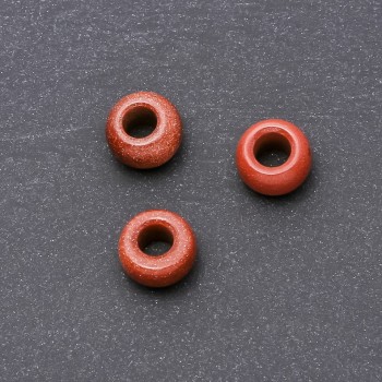 Korálek Pandora z přírodního kamene avanturín „zlatý písek“ 14×9 mm, průměr díry 4,5 mm