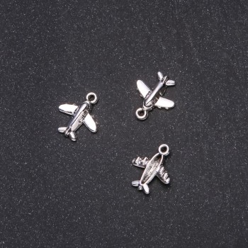 Přívěsek z kovových komponent «Letadlo» 16×13 mm, balení 20 g ± 30 ks