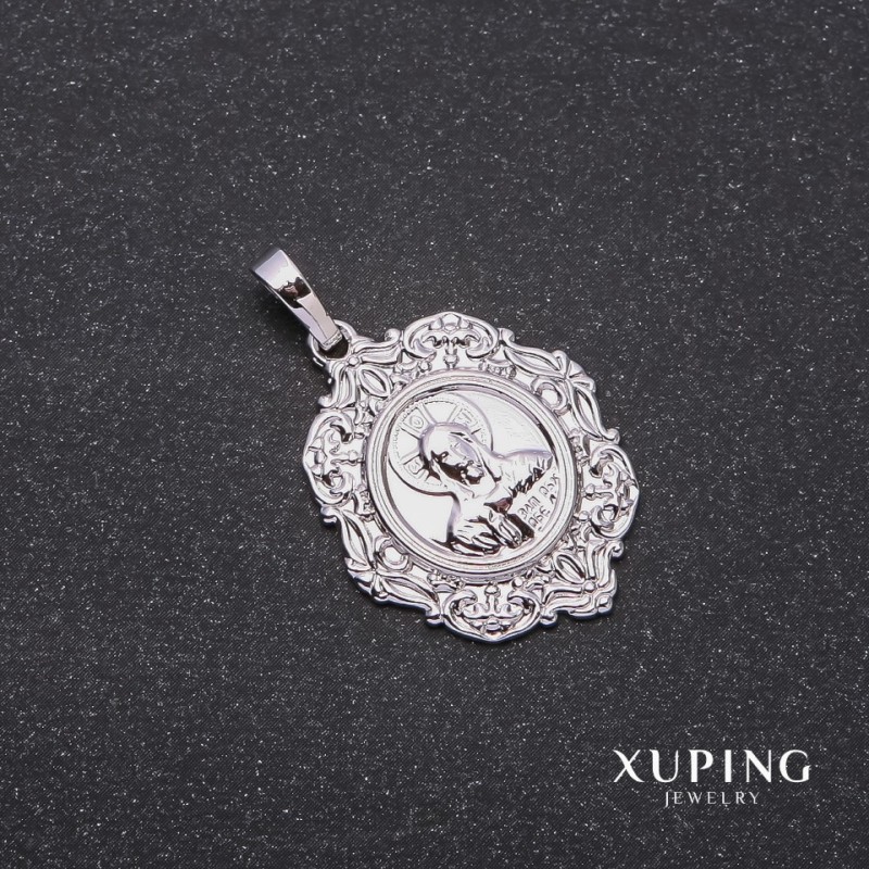 Přívěšek Xuping Spasitel rhodiovaný 35×28×22 mm