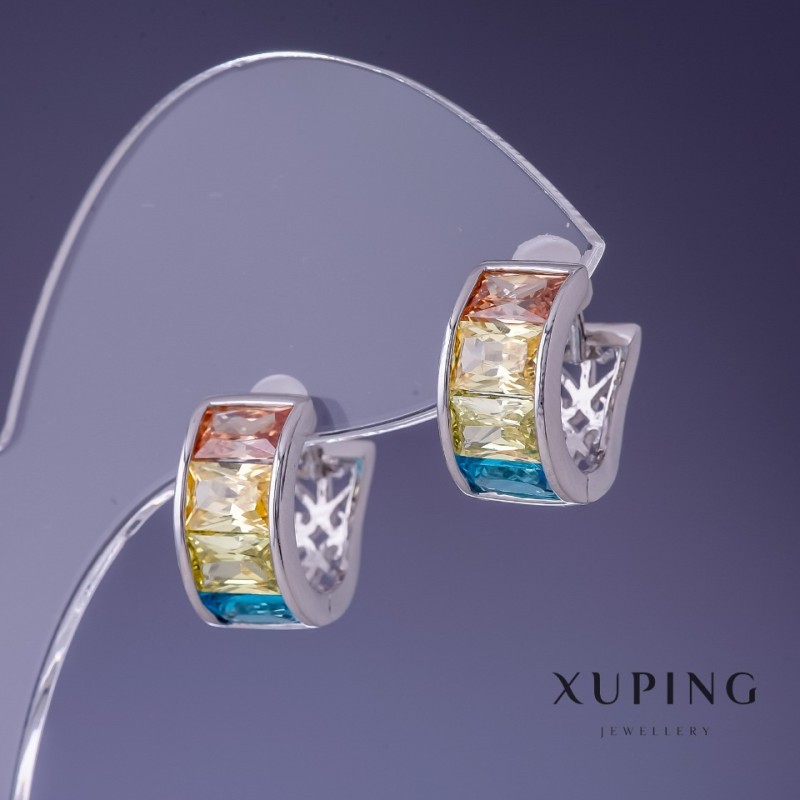 Náušnice Xuping 14×7 mm pozlacené