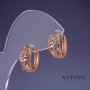 Náušnice Xuping 14×8 mm pozlacené 18K
