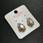 Náušnice Xuping s bílým cirkónem 10×15 mm, pozlacené 18K
