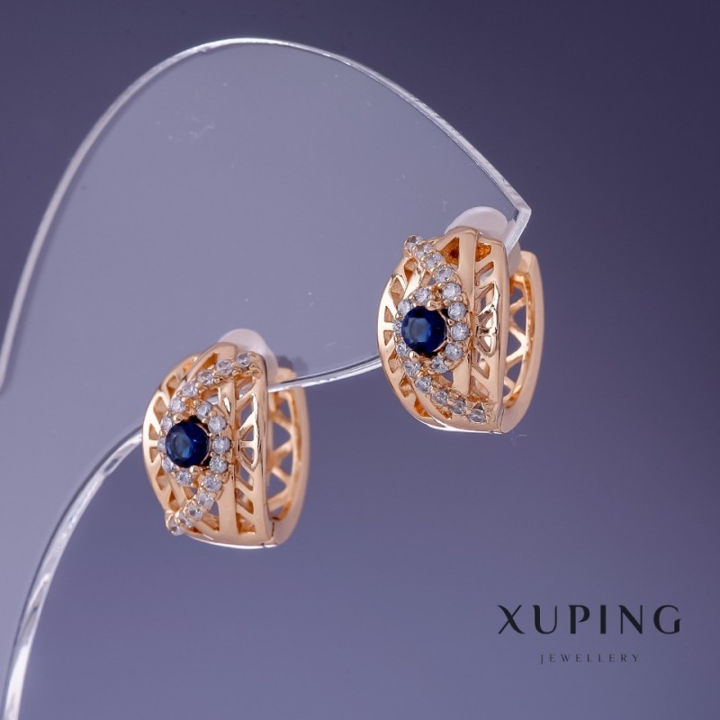 Náušnice Xuping 15×9 mm pozlacení 18K