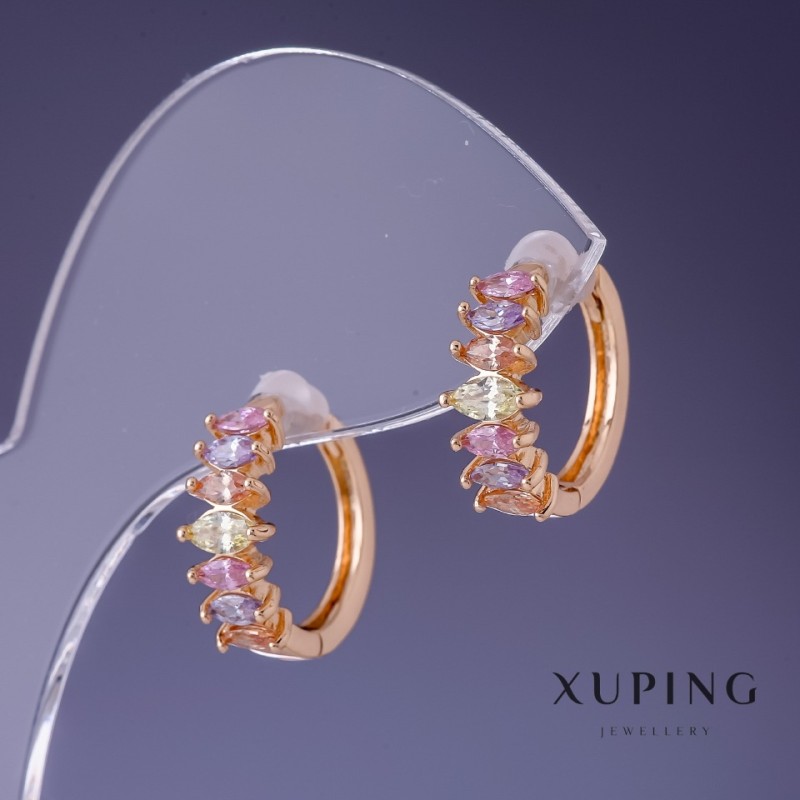 Náušnice Xuping 15×5 mm pozlacené 18K