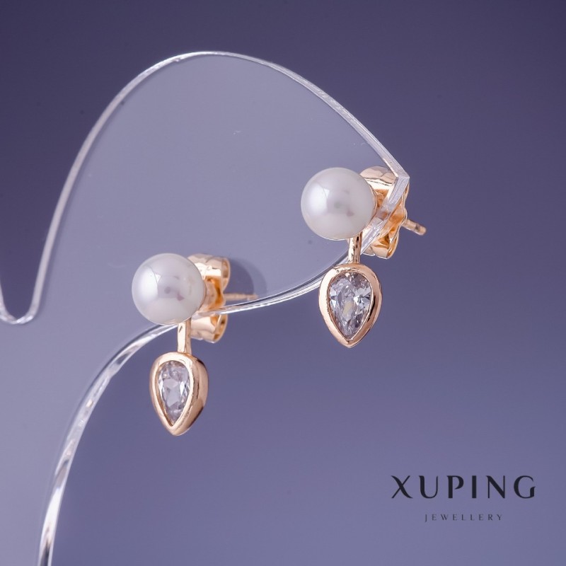 Náušnice Xuping 16×7 mm „pozlacené 18K“