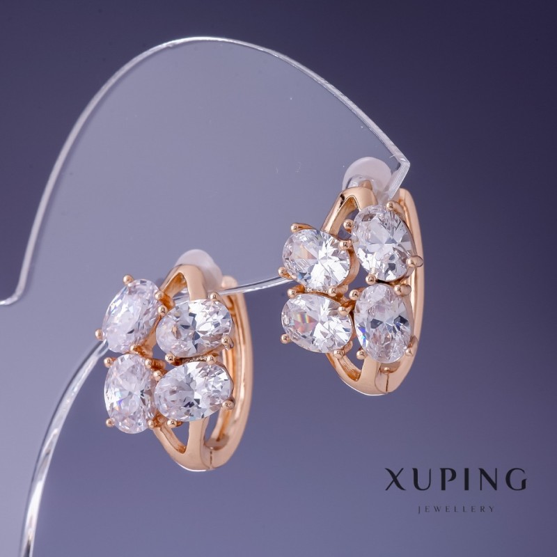 Náušnice Xuping 18×13 mm pozlacené 18K