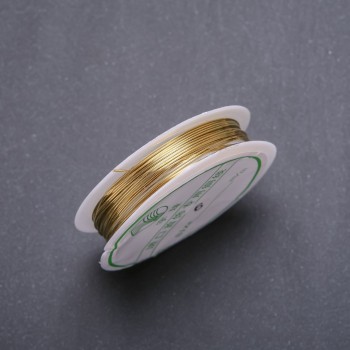 Drát pro šperky citronově zlatý, průměr 0,6 mm, cívka, délka 6 m