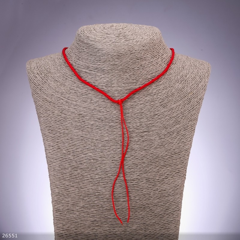 Červená šňůra na krk, průměr 2,5 mm, délka 50 cm