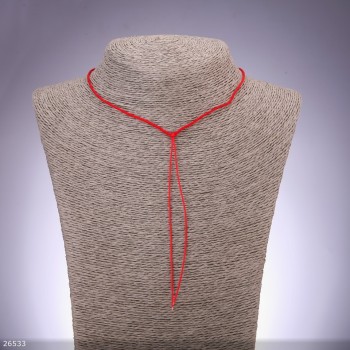 Červená šňůra 'pletenka' na krk, průměr 1,9 mm, délka 50 cm