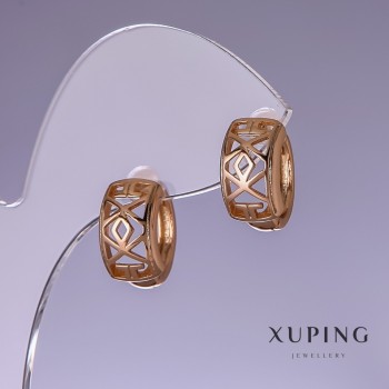 Náušnice Xuping 15×8 mm pozlacené 18K