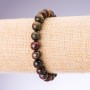 Náramek z býčího oka, tygřího oka a sokolího oka, průměr 8 mm na gumičce