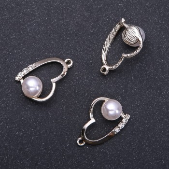 Přívěšek ve tvaru srdce 'světlé zlato' Ø 4 mm, délka 18 mm, balení 5 ks (±)