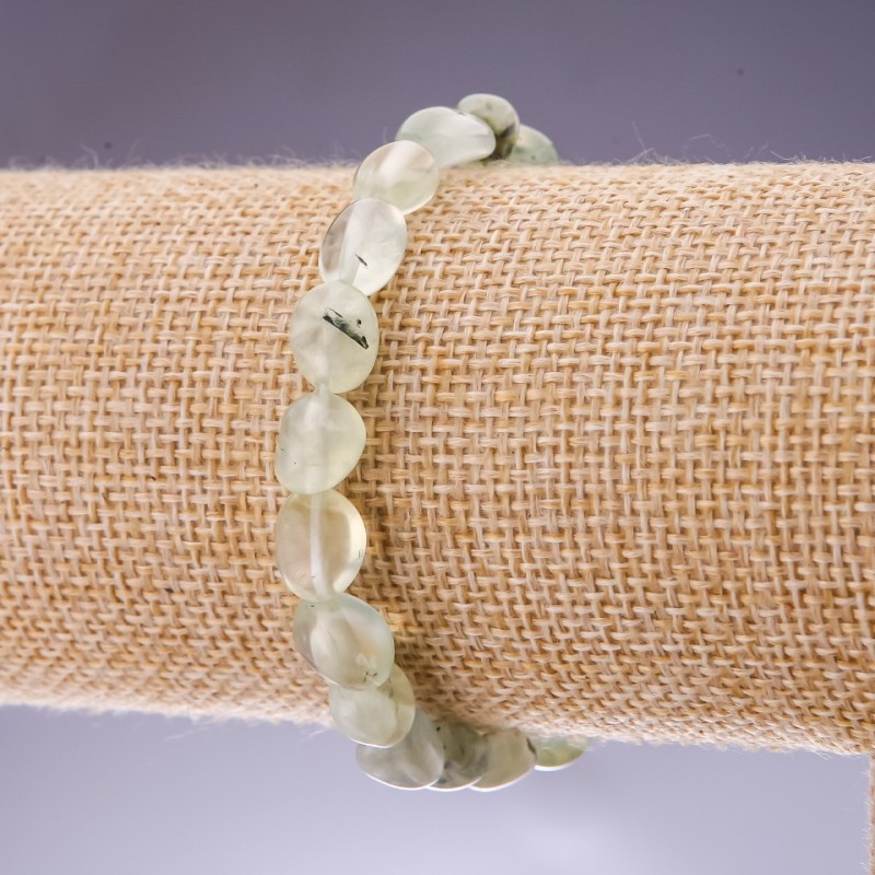 Náramek z prenitu na gumičce, galťování, průměr 8×6 mm, délka 18 cm