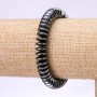 Náramek z plochých hematitových rondelů, průměr 10×3,5 mm, délka 18 cm, na gumičce