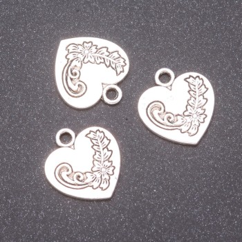 Фурнітура підвіска Серце, діаметр 14х16мм, діаметр in-1, 8мм фас. 20гр. + - 11шт