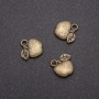 Přívěšek z bronzu „Jablko“ (průměr 11×11 mm, vnitřní průměr 1,5 mm, balení 20 g ± 24 ks)