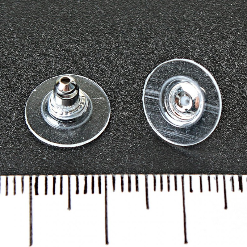 Zarážky na náušnice, průměr 11 mm, balení 100 ks ± 20 g