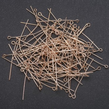 Špendlík s očkem pro bižuterii, délka 40 mm, barva žlutého kovu 0,5 kg