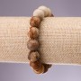 Náramek z krajinného jaspisu s hladkými korálkami, průměr 12 mm, délka 18 cm na gumičce