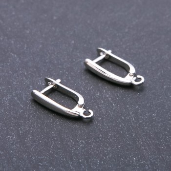 Háčky na náušnice 3×15×18 mm, barva «stříbro», pár