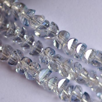 Křišťálové korálky Swarovski ve stylu Swarovski, průhledné bezbarvé, průměr 6×4 mm, délka šňůry 50 cm