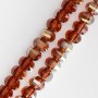 Křišťálové korálky ve stylu Swarovski, hnědé s povrchovou úpravou, brusované korálky, průměr 5×4 mm, délka nitě 48 cm
