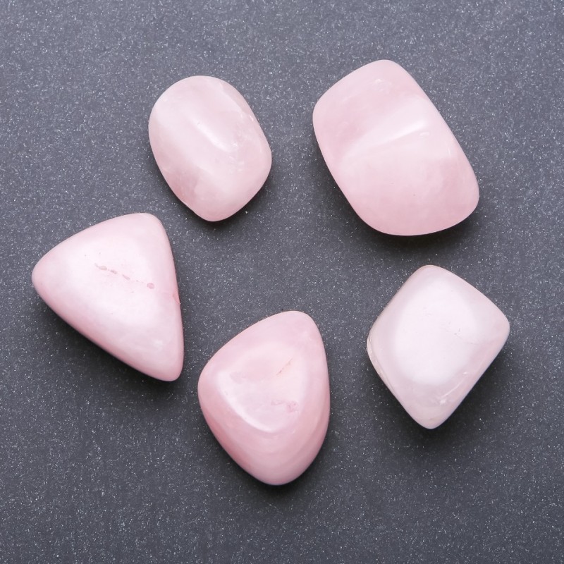 Růžový křemen – facetové korálky, průměr 20 mm (±) balení 100 g (±)