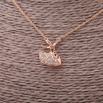 Řetízek Xuping s přívěskem «Tanečnice», kotvový řetízek, tloušťka 1,4 mm, délka 44–48 cm, pozlacené provedení