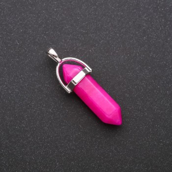Přívěšek šestiúhelník „Turmalín“ (umělý) 8×35×40 mm