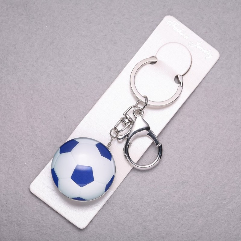 Klíčenka Sportovní fotbalový míč 3D modrý