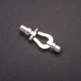 Magnetický zámek pro bižuterii 38×13 mm, stříbrná barva kovu
