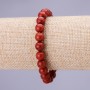 Náramek na gumičce z přírodního kamene jaspis červený, průměr 8 mm+