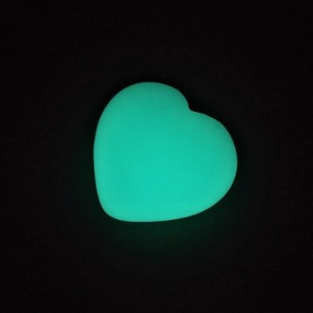 Suvenýrový kámen z onyxu modrého světla ve tvaru srdce 37×40 mm