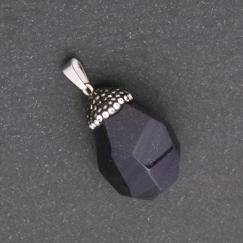 Přívěšek „Žalud“ z aventurínového kamene Modrý písek Noc Kaíry (syntetický) 32×20 mm