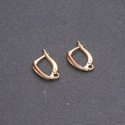 Háčky na náušnice z žlutého kovu 17×12×6 mm, pár