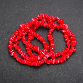 Tonované perleťové korálky na niti, drobné, průměr 5–10×2–4 mm, délka 80 cm