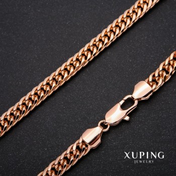 Řetízek Xuping s boxovým pletením, délka 50 cm, tloušťka 8 mm, Pozlacený