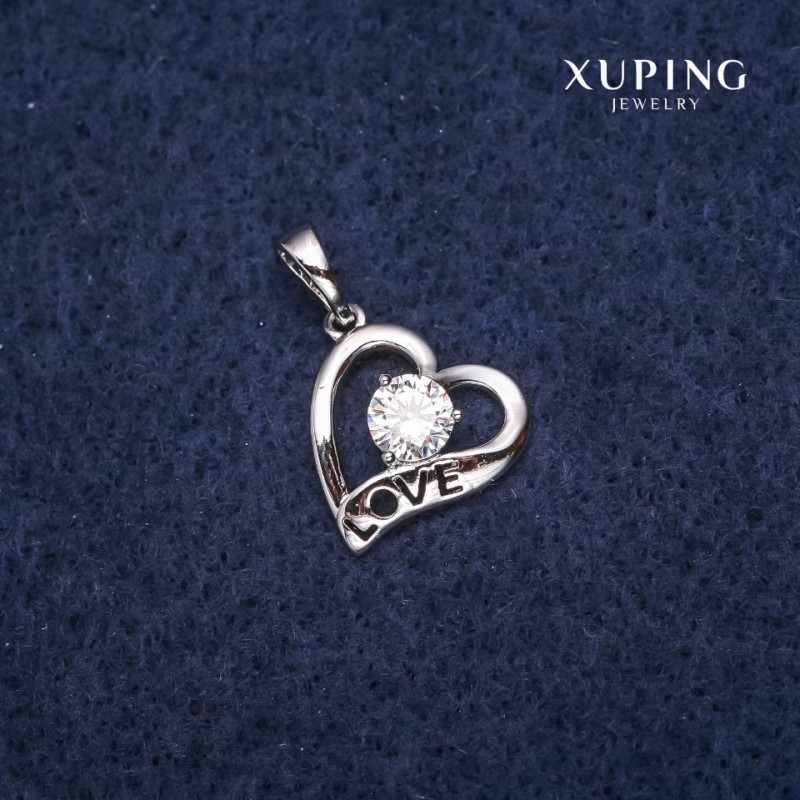 Přívěsek Xuping Srdce 14×19 mm rhodiovaný