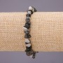 Náramek na gumičce z vláseného křemene, drobné kousky vlaseného křemene, průměr 7 mm ±, délka 18 cm
