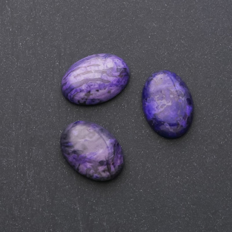 Kabošon z syntetického jaspisu 25×18 mm