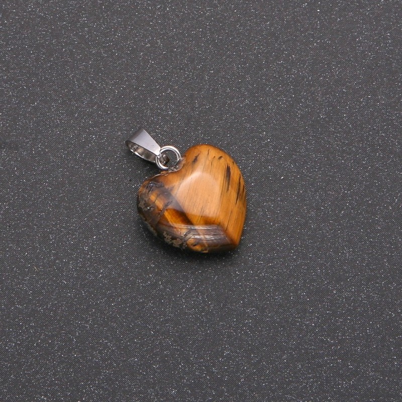 Přívěsek «Srdce» z tygřího oka 14×14×23 mm
