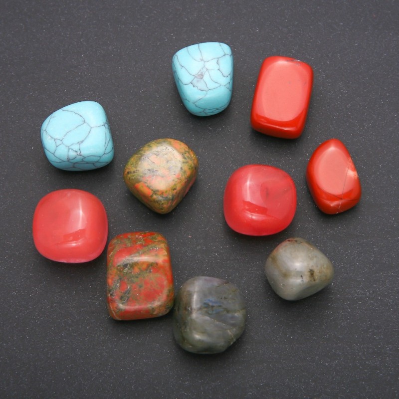 Přírodní kámen mix galetových korálků 18×22 mm (+-) balení 100 g